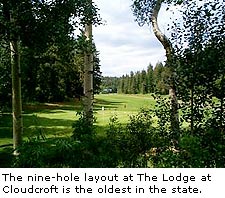 The 9 hole layout at The Lodge at Cloudcroft 